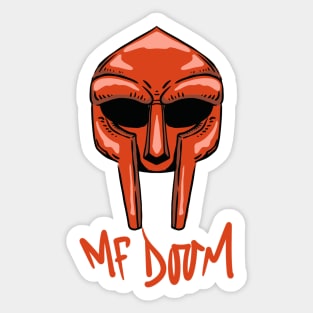 MF DOOM MASK RED Sticker